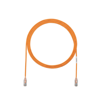 Cable de Parcheo TX6, UTP Cat6, Diámetro Reducido (28AWG), Color Naranja, 1ft