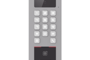 (PoE / 2 Relays) Terminal de Control de Acceso / Videoportero Multiapartamento Llamada a App / Teclado / Exterior Antivandálico IP65 & IK09 / Huella, Tarjeta, Código QR, PIN o App Hik-Connect  / Cámara 2 MP compatible con NVRs