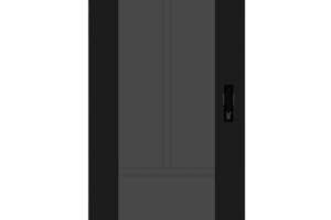 Gabinete Rackeable 19 Pulgadas / 24 Unidades / Piso / Puerta de Cristal / Acero Calibres 16-18-20 / Capacidad 750 Kg / Dimensiones 600x605x1190 mm (23.6x23.8x46.9 in) / Ventilación 120 mm / Cerradura