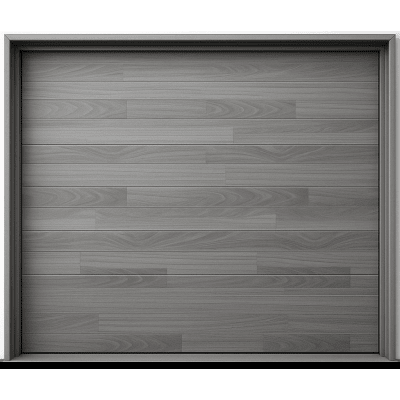 Puerta de Garage de Alta Calidad / Estilo Americano / Acabado Laminado PREMIUM / Color Gris / 14x8 Pies.