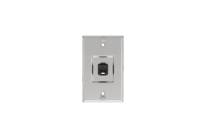 Placa de Pared Telefónica, Salida de 1 Puerto Keystone, Con Jack Cat5e Estilo TP, de Acero Inoxidable