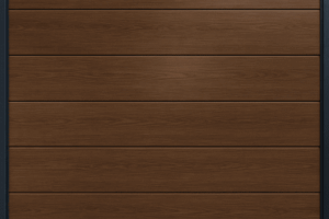 Puerta de Garage de Alta Calidad / Linea Central / Imitacion madera / oscura / 16x8 pies / AISLADA / Estilo Americana.