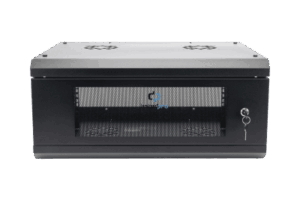 Gabinete de Pared con Puerta de Cristal Templado, 635mm de Profundidad, 4U Rack de 19'', Acero Reforzado