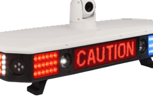 Sistema Inteligente de Luces de Policía PL100 / 8 Cámaras HD AI / Reconocimiento Facial y Placas / 4G/5G / Sirena 100W / Pantalla LED / Cumple GB 13954-2009