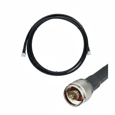 Jumper Coaxial con Cable Epcom405 | Conector N Macho en los Extremos | 3 Metros (9.84 pies) de Longitud.