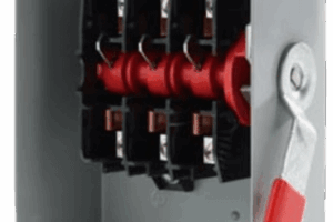 Interruptor de Seguridad GNF322RA, 240Vca, 3 polos, 60 Amp, sin portafusibles, Nema 3R.