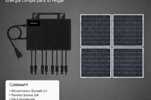 Kit Solar Interconexion  / 2.5kW  220Vca / Microinversores Growatt / Montaje Incluido