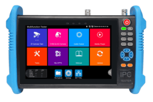 Tester de Video Profesional | Pantalla 7"|  Prueba IP/HD/Analógicas | TVI/CVI/AHD/CVBS | IP ONVIF | 4K/8K | H.264/H.265 | HDMI | PTZ | Scanner IP | TDR | Salidas 12V/24V/PoE | Activación Simultanea.
