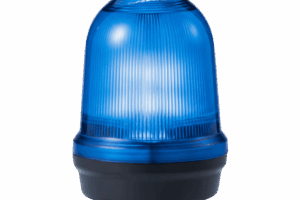 Luz de Señal LED Multifunción Voltaje  110-220 VCA, LED con 4 patrones  Fijo, Flasheante, Simulación Giratorio y Estroboscópico / IP65 / -30 °C a +50 °C / Color Azul