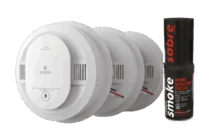 Kit de 20 Detectores de Humo Autónomos KIDDE con Batería 10 Años / Probador SABRE SDI / Fotoeléctrico / Alarma 85 dB