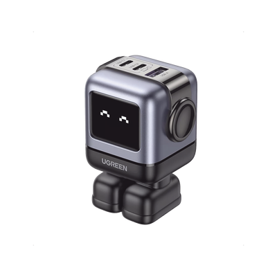 Cargador de Escritorio / 65W / 3 Puertos / 2 USB-C + 1 USB-A / PD 3.0 / QC 4.0 / GaN II / Pantalla LED