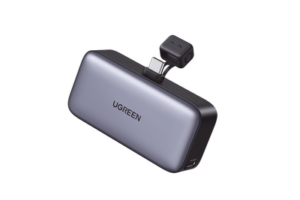 Power Bank 5000mAh | Conector USB-C Incorporado | 22.5W | Carga Rápida | Soporte Integrado | Pantalla Led | Compacto y Portatil | Compatible con iPhone 16 15 iPad Pro Galaxy Pixel..