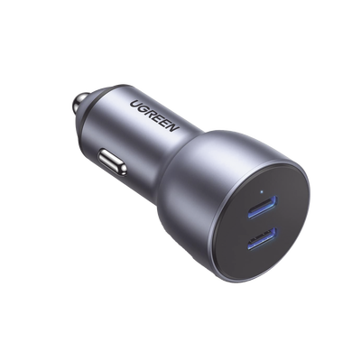 Cargador de Auto USB-C / 40W Total / 20W por Puerto / PD 3.0 / 12-24 VCD / Aleación de Aluminio