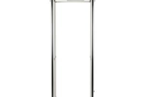 Detector de metales de 6 zonas / Uso en interior / Contador de alarmas y personas / 50+ inspecciones por minuto / Barras LED laterales