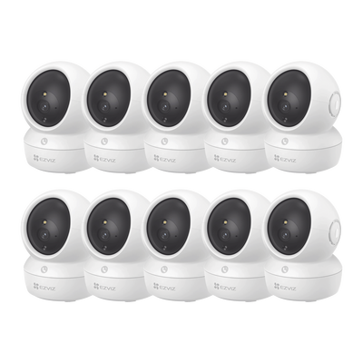 Kit Cámaras Wi-Fi Interior / 3 Megapixel / Detección IA Personas y Vehículos / Audio Bidireccional / Movimiento 360° / NVR Wi-Fi 8 Canales / 10+1 Unidades
