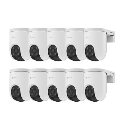 Cámara Bala Wi-Fi / 3 Megapixel / Detección IA Personas y Vehículos / Audio Bidireccional / Movimiento 360° / NVR Wi-Fi 8 Canales