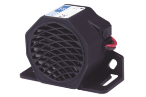 Alarma de reversa vehicular / 12-24 Vcc / 107 dBA / -40°F a 185°F / Certificada SAE Type B, CE, R10, UL