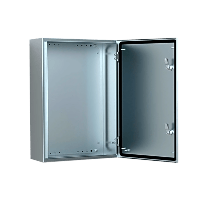 Gabinete de Acero Inoxidable / IP66 / 600x400x210 mm (23.6x15.7x8.3 in) / 2 Cerraduras / Placa Montaje 2 mm