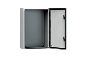 Gabinete de Pared Exterior / IP66 NEMA 4/12/13 / IK10 / Acero 1.5 mm / 250 x 200 x 155 mm / Bisagras Ocultas 130°