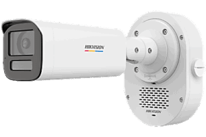 Cámara Bala TurboHD / 2 Megapixel / ColorVu 24/7 / Audio Bidireccional con Sirena / Luz Dual 60 m (196.9 ft) / IP67 / 90° de Visión