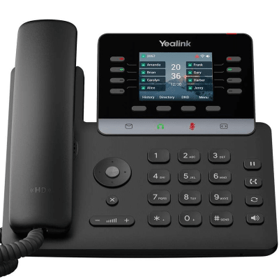 Teléfono IP Empresarial / 12 Líneas SIP / Pantalla Color 2.8" / Audio HD / PoE / USB 2.0