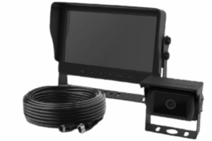 Sistema de Cámara de Reversa con IA / HD 720p / Detección de Peatones y Vehículos / Visión Nocturna IR / Monitor Táctil / Expandible a 2 Cámaras