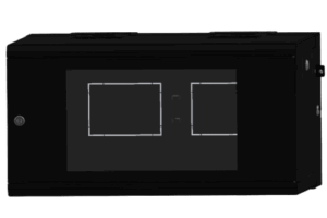 Gabinete Rackeable de Pared / 6U / 19 Pulgadas / Puerta de Cristal / Abatible 120° / Carga 80 kg / Ventilación 120 mm
