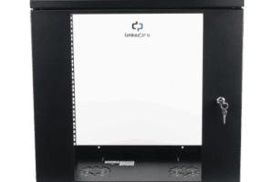 Gabinete de Pared 12U / Profundidad 455 mm (18 in) / Cristal Templado / Acero Reforzado / Carga 80 kg