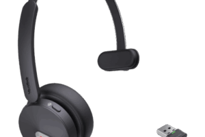 Diadema Bluetooth / Cancelación de Ruido con 3 Micrófonos / Bluetooth 5.3 / Alcance 50 m (164 ft) / Batería 35 Horas / UC Multiplataforma