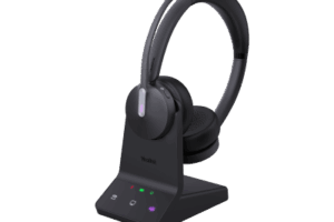 Diadema Inalámbrica Empresarial / DECT y Bluetooth 5.2 Simultáneo / Acoustic Shield 2.0 con 3 Micrófonos / 32 Horas de Conversación / Compatible UC