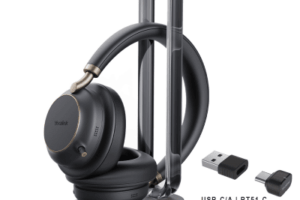 Diadema Inalámbrica Bluetooth / 5 Micrófonos Acoustic Shield / ANC 35 dB / Autonomía 40 h / Alcance 45 m (147.6 ft) / USB-C/A / Qi / Certificación Teams
