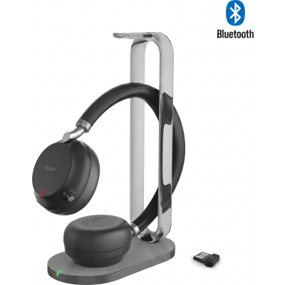 Diadema Inalámbrica UC / ANC Híbrida 35 dB / Bluetooth 5.3 45 m (147.6 ft) / Autonomía 40 h / Carga USB-C y Qi / 5 Micrófonos Acoustic Shield