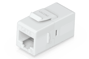 Keystone Coupler Cat6 Pass-Through para Cable Ethernet, Instalación Snap-In en Patch Panel, Paquete con 12 Piezas