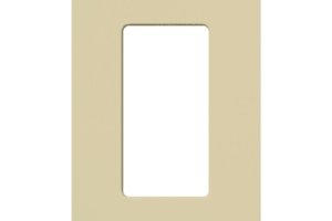 Placa de pared 1 espacio, para atenuador (dimmer), switch ó control remoto inalámbrico LUTRON.