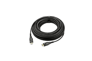 Cable Optico HDMI Híbrido | 4K@60Hz 18 Gbps | 30 m | Fibra OM3 + Cobre | LSHF | Bañado Oro 24K | HDCP 2.2 | HDR | ARC | CEC