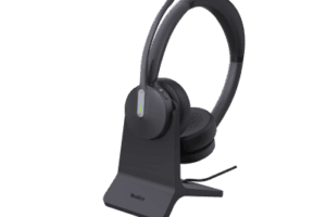 Diadema Inalámbrica / Dual / Bluetooth 5.3 / 50 m (164 ft) / Cancelación de Ruido IA / Certificada Microsoft Teams / Base de Carga