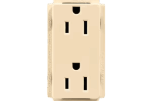Receptáculo dúplex Claro 15 A / 125 V color marfil, sin placa, para combinar con atenuadores y apagadores Lutron