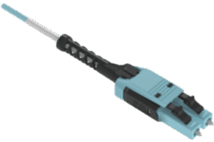Jumper de Fibra Óptica Multimodo 50/125 OM4, LC-LC Uniboot Duplex, OFNP (Plenum), Color Aqua, 2 Metros