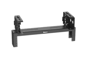 Rack de Distribución Aéreo de 2 Postes PanZone®, Rieles Roscados #12-24, de 2 UR, Color Negro