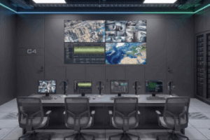 Kit Videowall 2x2 / 4 Pantallas 55" Full HD / Decodificador 16CH 4K / Base de Piso / Hikvision