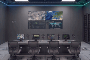 Kit Videowall 2x2 / 4 Pantallas 55" Full HD / Decodificador 16CH 4K / Montaje de Pared / Hikvision
