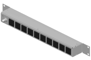 PDU Horizontal / 10 Contactos NEMA 5-15R / Rack 19 in 1UR / 120Vca 15A / Protección con Reestablecedor 15A / Cable 2.5 m (8.2 ft) / Lámina de Acero Rolada en Frío