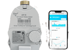 Medidor de Agua mecánico LoRaWAN IoT de 1/2 pulgada / Válvula de corte de flujo / Batería Litio de Larga Duración / Comunicación Inalámbrica / Monitoreo Remoto