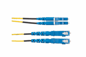 Jumper de Fibra Optica Monomodo 9/125 OS2, LC-SC Duplex, OFNR (Riser), Color Amarillo, 50 Metros