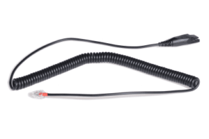 Cable QD a RJ9 / Audio HD / Conexión Diademas a Teléfonos de Escritorio / Anti-enredos / Uso Intensivo