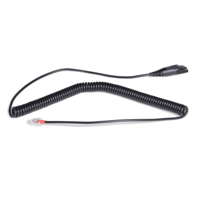 Cable QD a RJ9 / Audio HD / Conexión Diademas a Teléfonos de Escritorio / Anti-enredos / Uso Intensivo