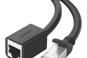 Cable de Extensión Cat6 RJ45 F/UTP / Macho a Hembra / 1m / Método de conexión 568B / Velocidad de transmisión 1000Mbps / Ancho de banda del canal 250MHz /Caja de Cobre / Negro
