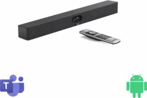 Barra de Videoconferencia / Android 13 Integrado / Dual Cámara 48 MP / 4K Ultra HD / 8 Micrófonos MEMS / Wi-Fi 6 / Bluetooth 5.0 / Salas Medianas