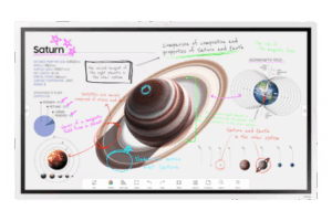 Pantalla Interactiva Digital / 55 Pulgadas / 4K UHD 3840x2160 / Touch IR 20 Puntos / Whiteboard 4 Usuarios / Tizen 9.0 / Wi-Fi / Bluetooth