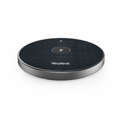 Micrófono Inalámbrico de Mesa / Captación 360° / Alcance 6 m (19.7 ft) / Arreglo de 3 Micrófonos / Wi-Fi Cifrado / Base de Carga Incluida